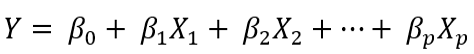 Mathematical equation of multiple linear regression